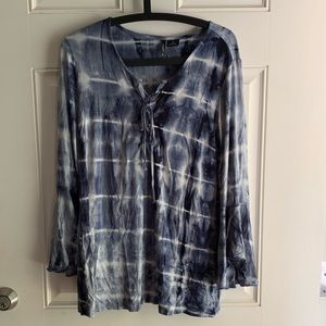 Blue and white tie die, shirt or dress